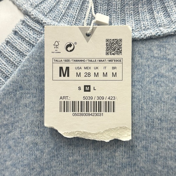 ZARA Cable knit top with cut out detail - Picture 9 of 10